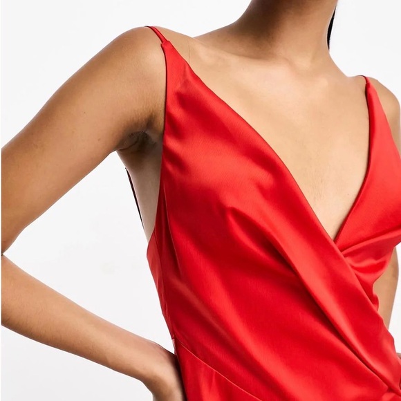 ASOS Bold Red Asymmetrical Dress - Picture 3 of 8